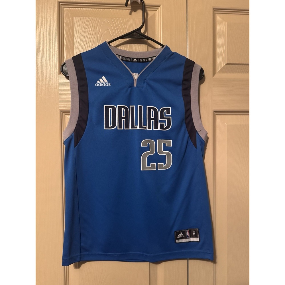 Chandler Parsons Youth Medium M Y/M Dallas Mavericks Adidas Jersey Boys Blue